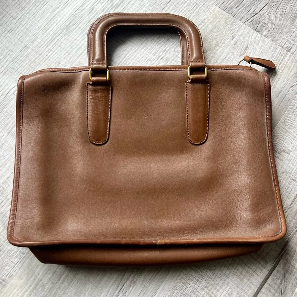 Coach Vintage Slim Satchel Leather Handbag Bonnie Cashin 1970s 1980s Made in NYC